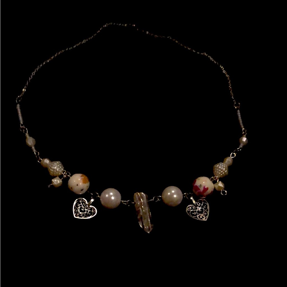 Floral crystal choker